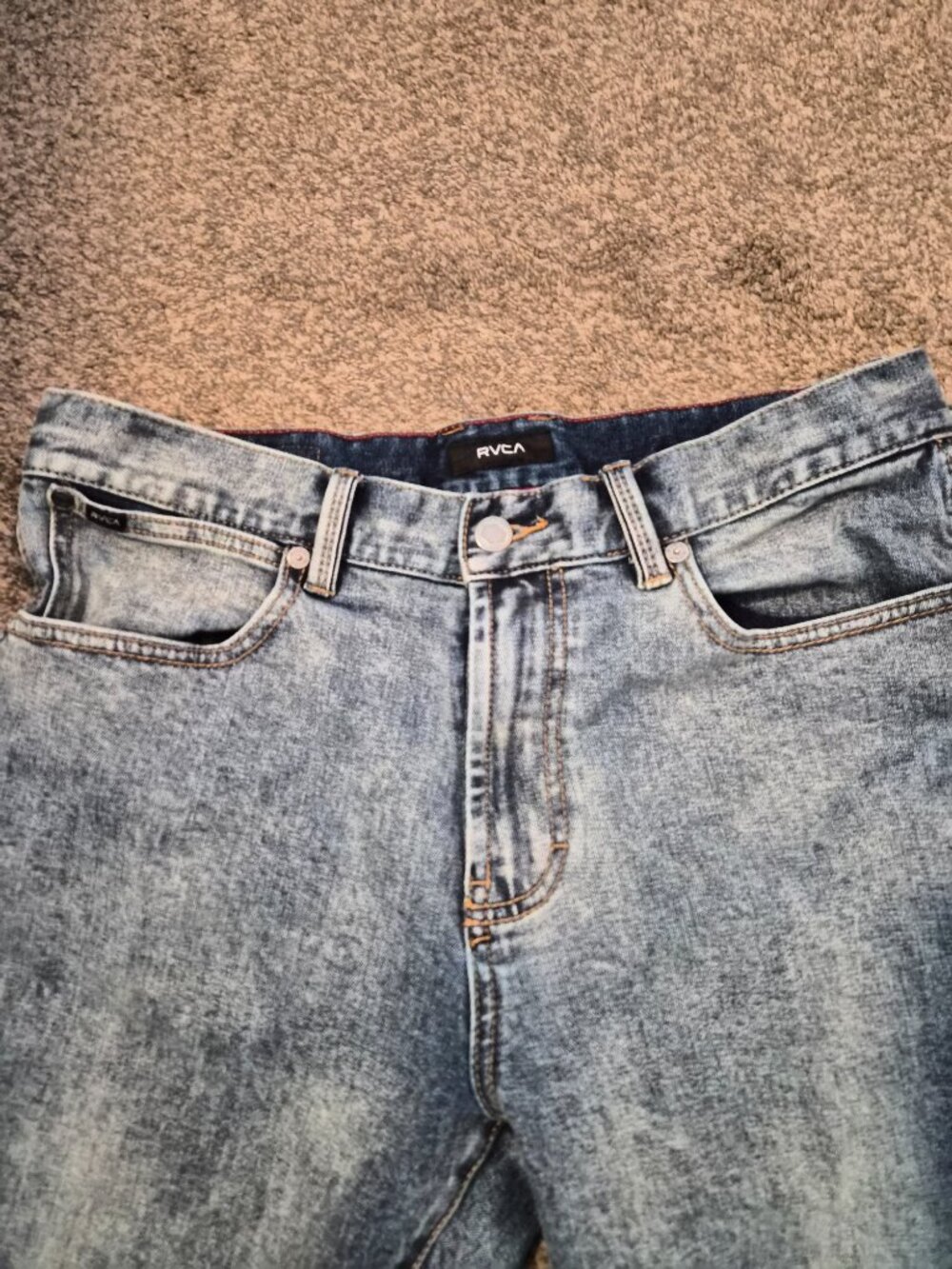 Mens RVCA Blue jeans - Picture 2 of 3